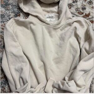 Abercrombie & Fitch Women's Cream Hoodie super soft oversized fit